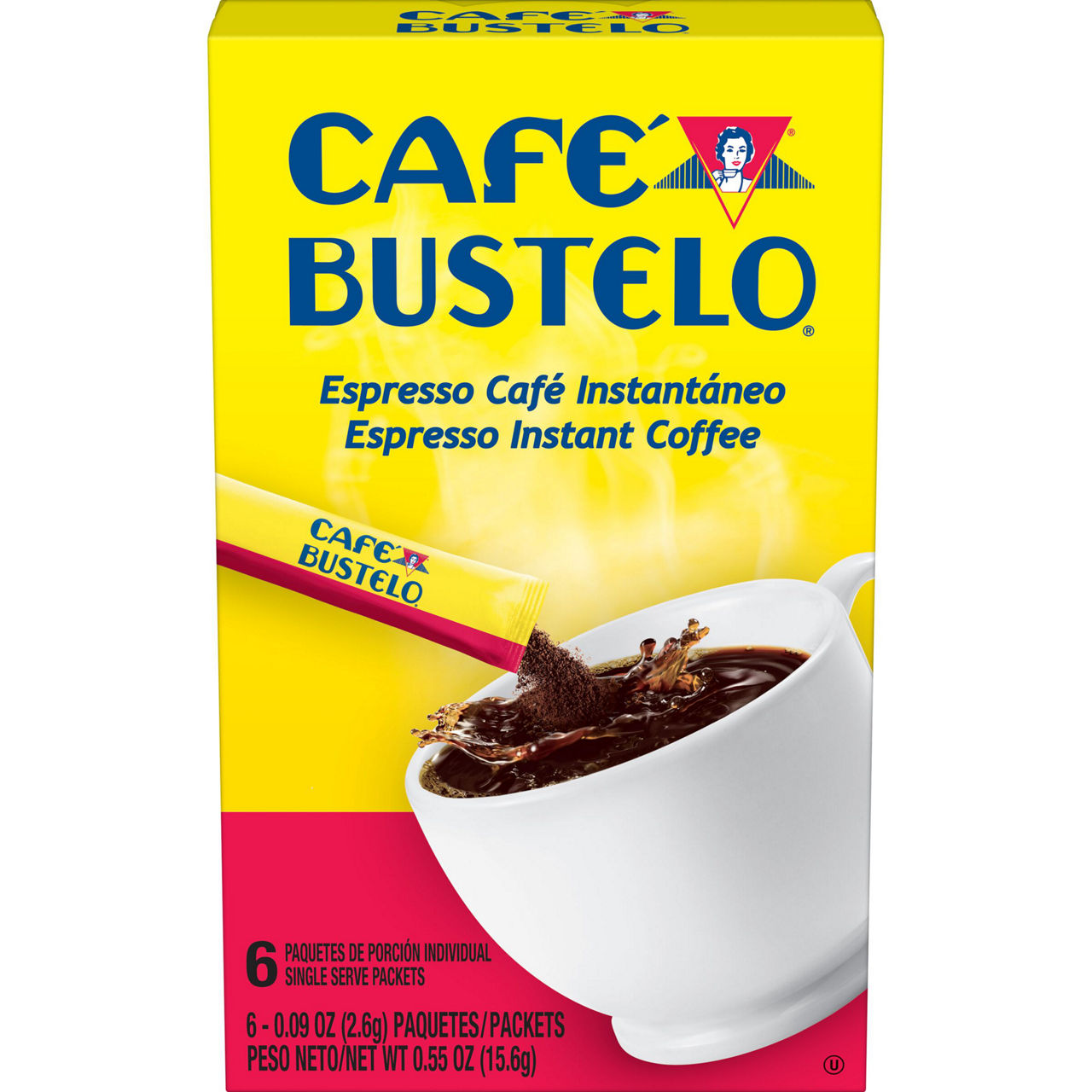 Café Bustelo Instant Coffee Single Serve Packets, 6 Count