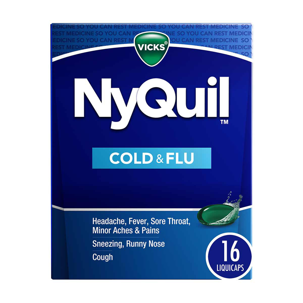 Vicks NyQuil Cold & Flu Relief Liquicaps, 16 ct