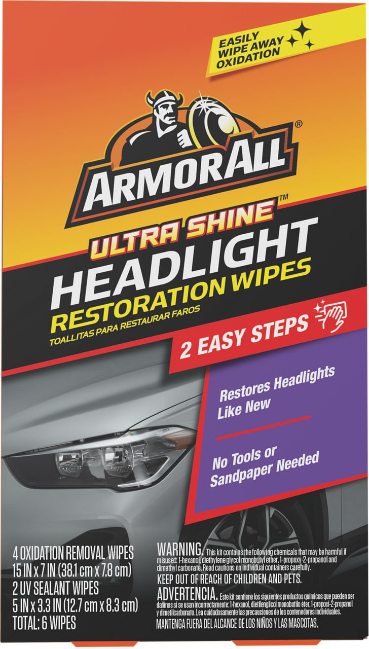Armor All Ultra Shine Headlight Restorer Wipes - 6 Count