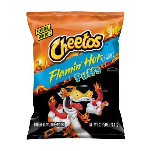 Cheetos Puffs Cheese Flavored Snacks Flamin’ Hot Flavored, 2 5/8 oz