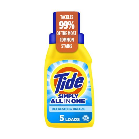 Tide Simply All-In-One Liquid Laundry Detergent, Refreshing Breeze Scent, 8 fl oz – 5 Loads