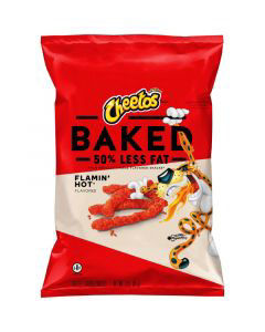Cheetos Baked Flamin’ Hot Cheese Flavored Snacks, 3 oz