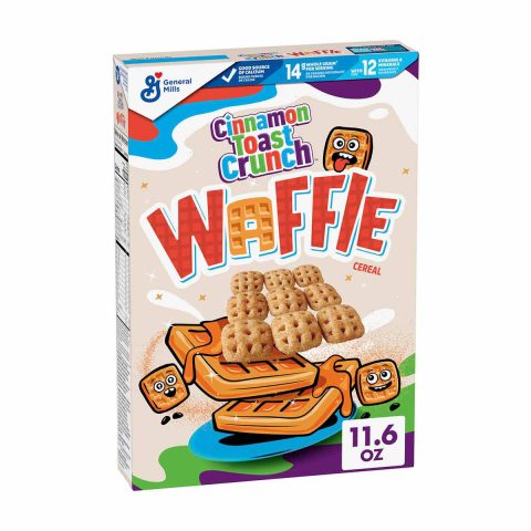 Cinnamon Toast Crunch Waffle Breakfast Cereal, Crispy Cinnamon Cereal, 11.6 oz