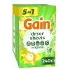 Gain, Laundry Dryer Sheets, Fabric Softener Anti Static Sheets, Original Scent, 240 Count