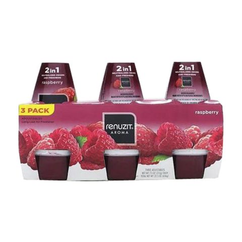 Renuzit Gel Air Freshener – Forever Raspberry, 7 oz – 3 ct
