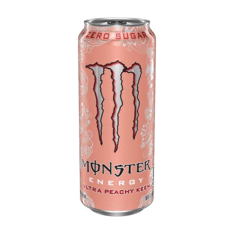 Monster Energy Drink, Zero Sugar Ultra Peachy Keen, 16 fl oz Can, 1 ct
