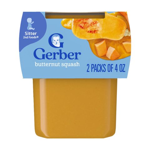 Gerber Stage 2 Baby Food, Butternut Squash Puree Tubs, Baby Puree 2PK