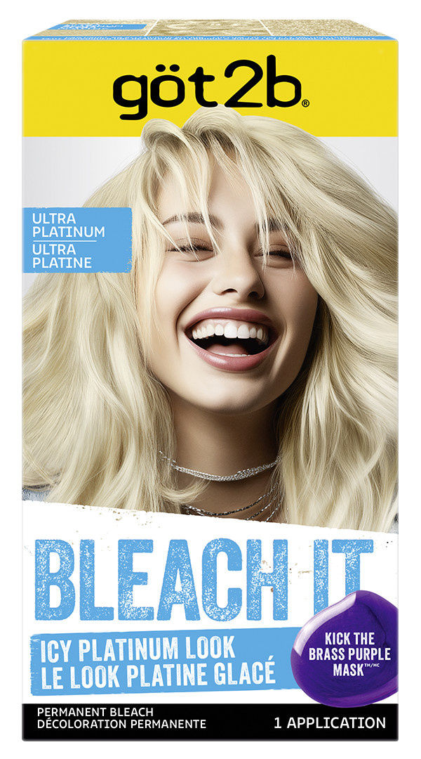 got2b Bleach It Permanent Hair Dye, Hi-Lift Platinum Blonde, Hair Bleach Kit, 1 Count
