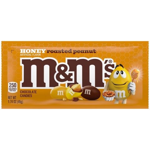 M&M’S Honey Roasted Peanut Chocolate Candy, 1.74 oz Pack