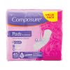 Composure Women’s Bladder Control Pads, Ultimate Absorbency Long Length, 45 ct