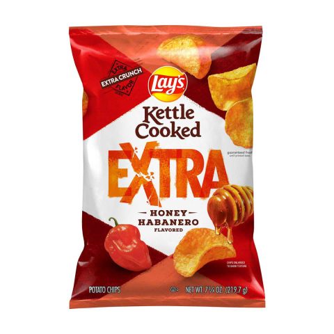 Lay’s Kettle Cooked Extra Potato Chips, Honey Habanero Flavored, 7 3/4 oz